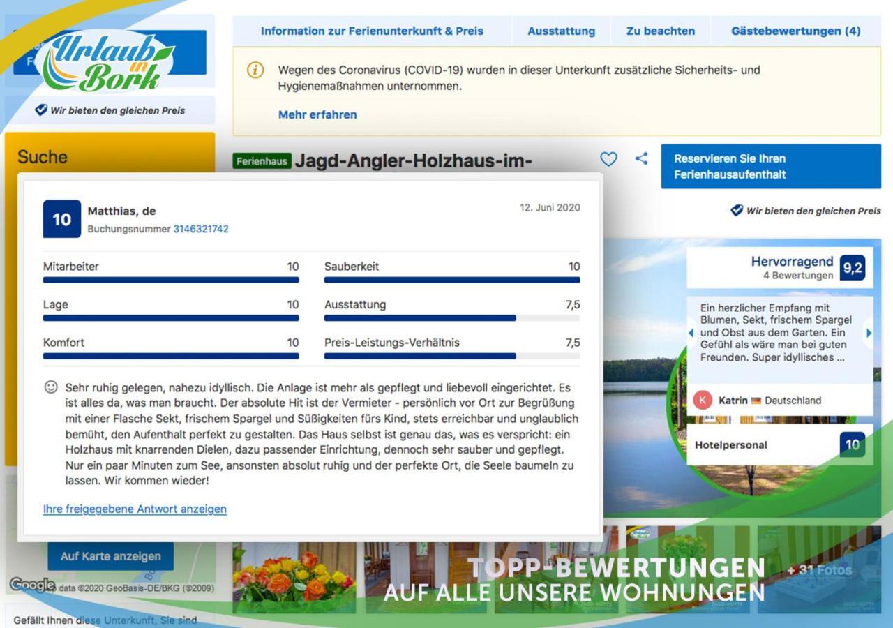 Jagd-Angler-Holzhaus-Im-Wald-Am-See Villa Kyritz Exteriör bild